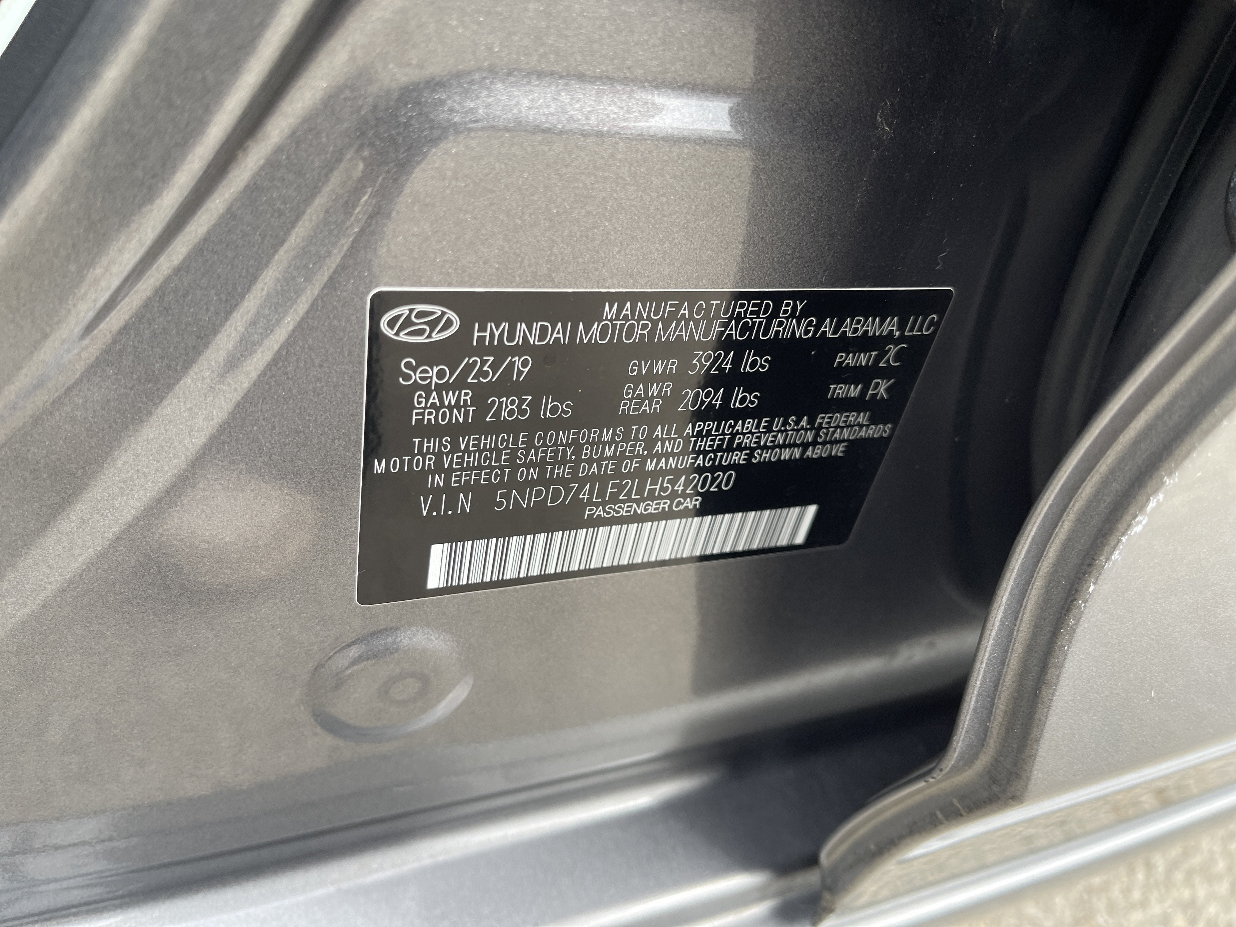 2020 Hyundai Elantra SE
