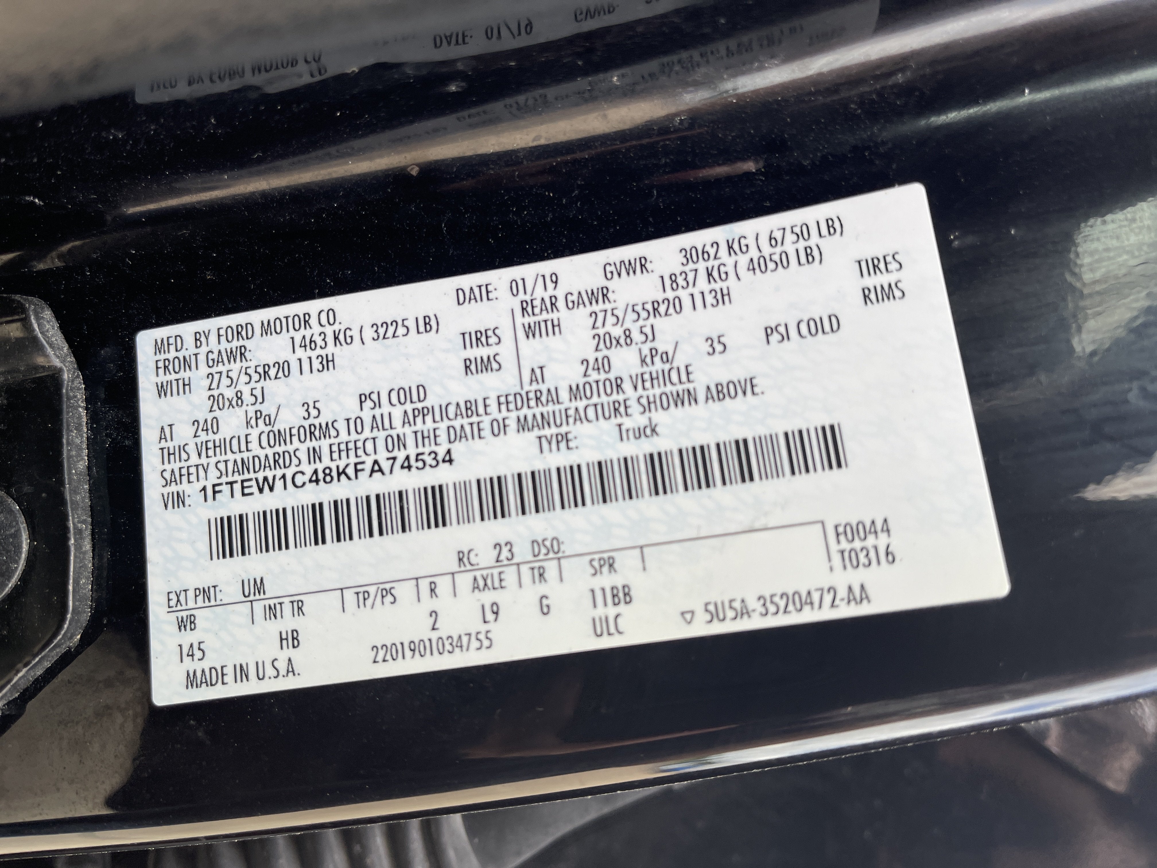 2019 Ford F-150 XL