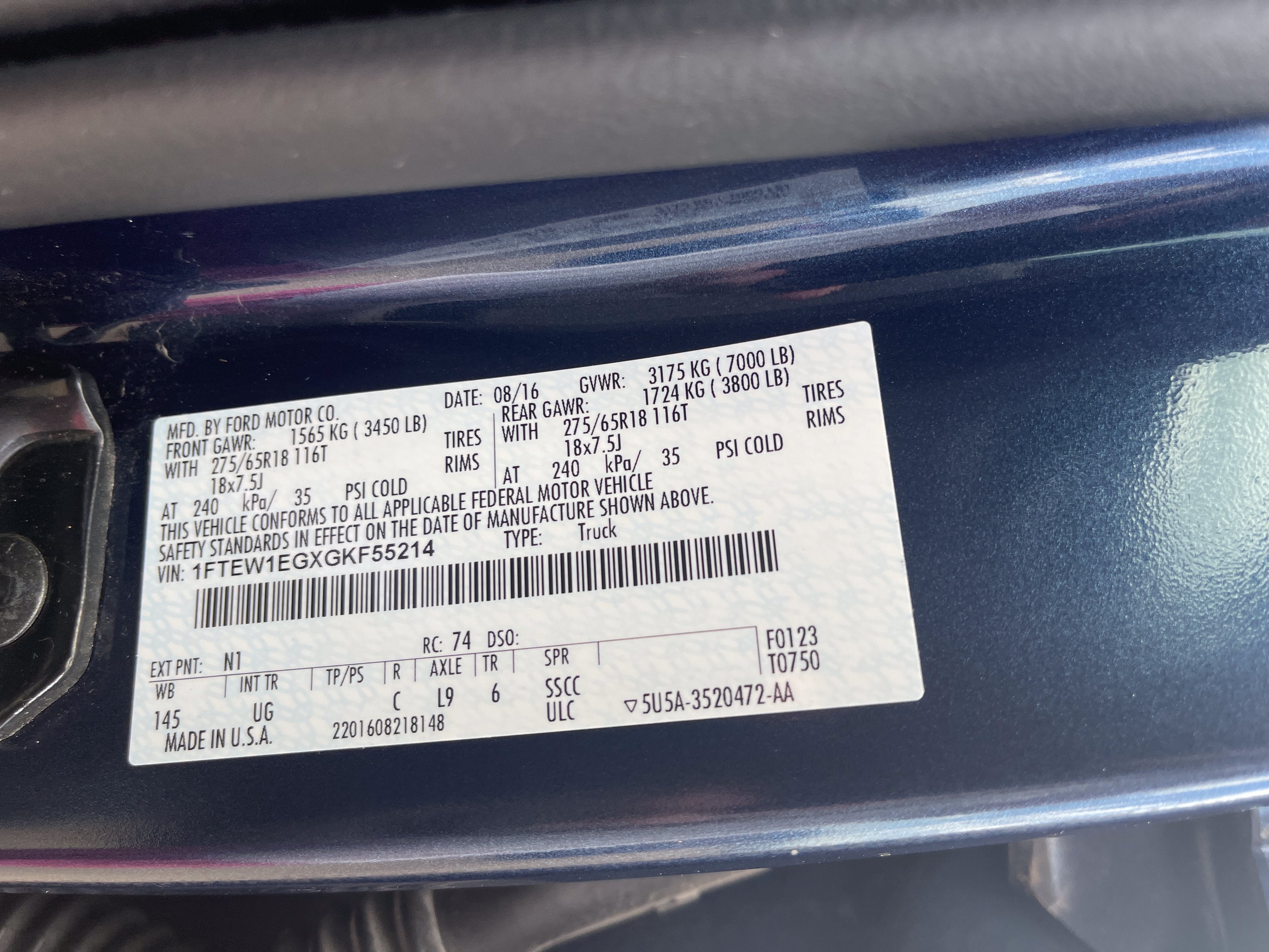 2016 Ford F-150 XLT