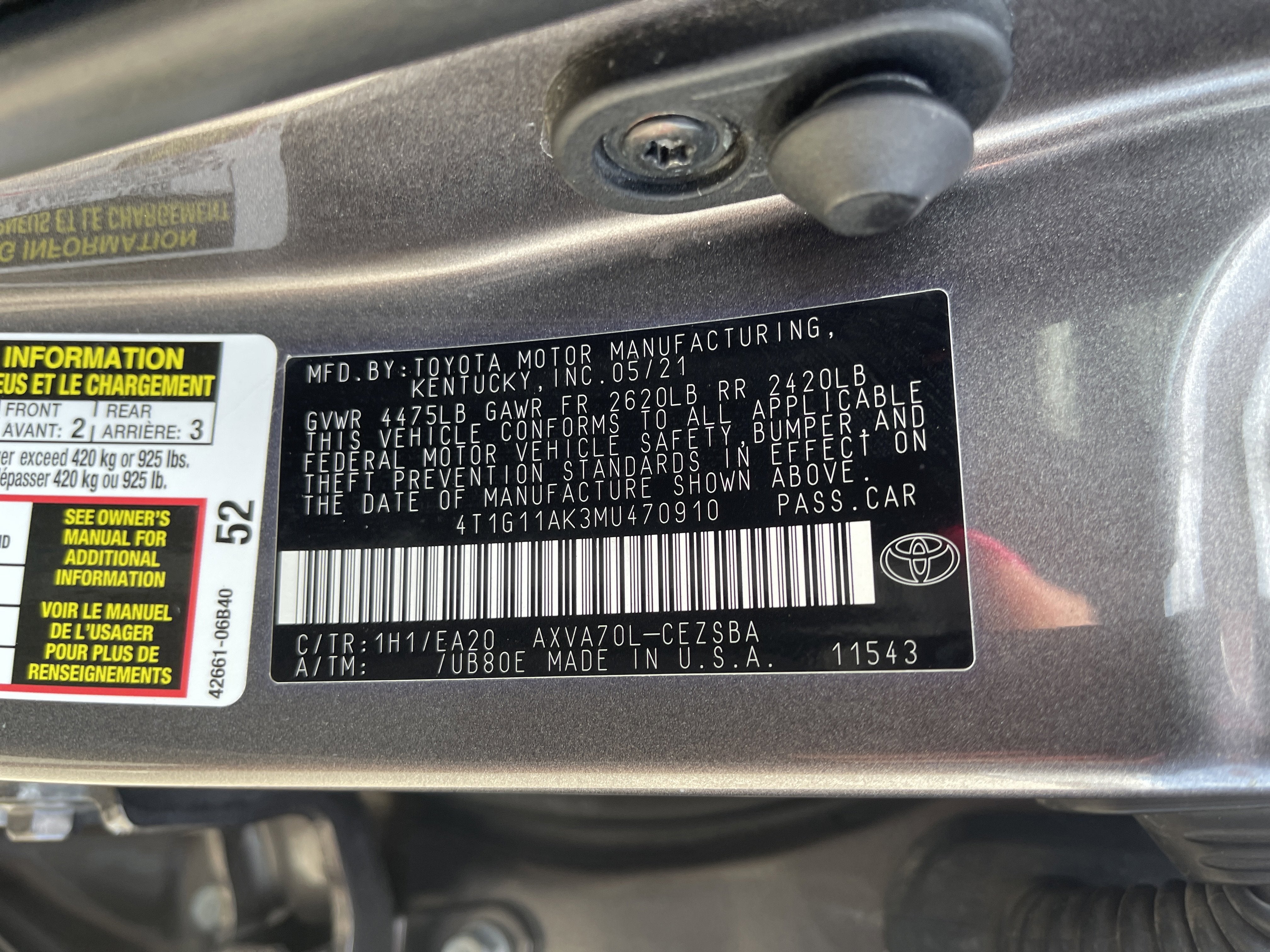 2021 Toyota Camry SE Nightshade