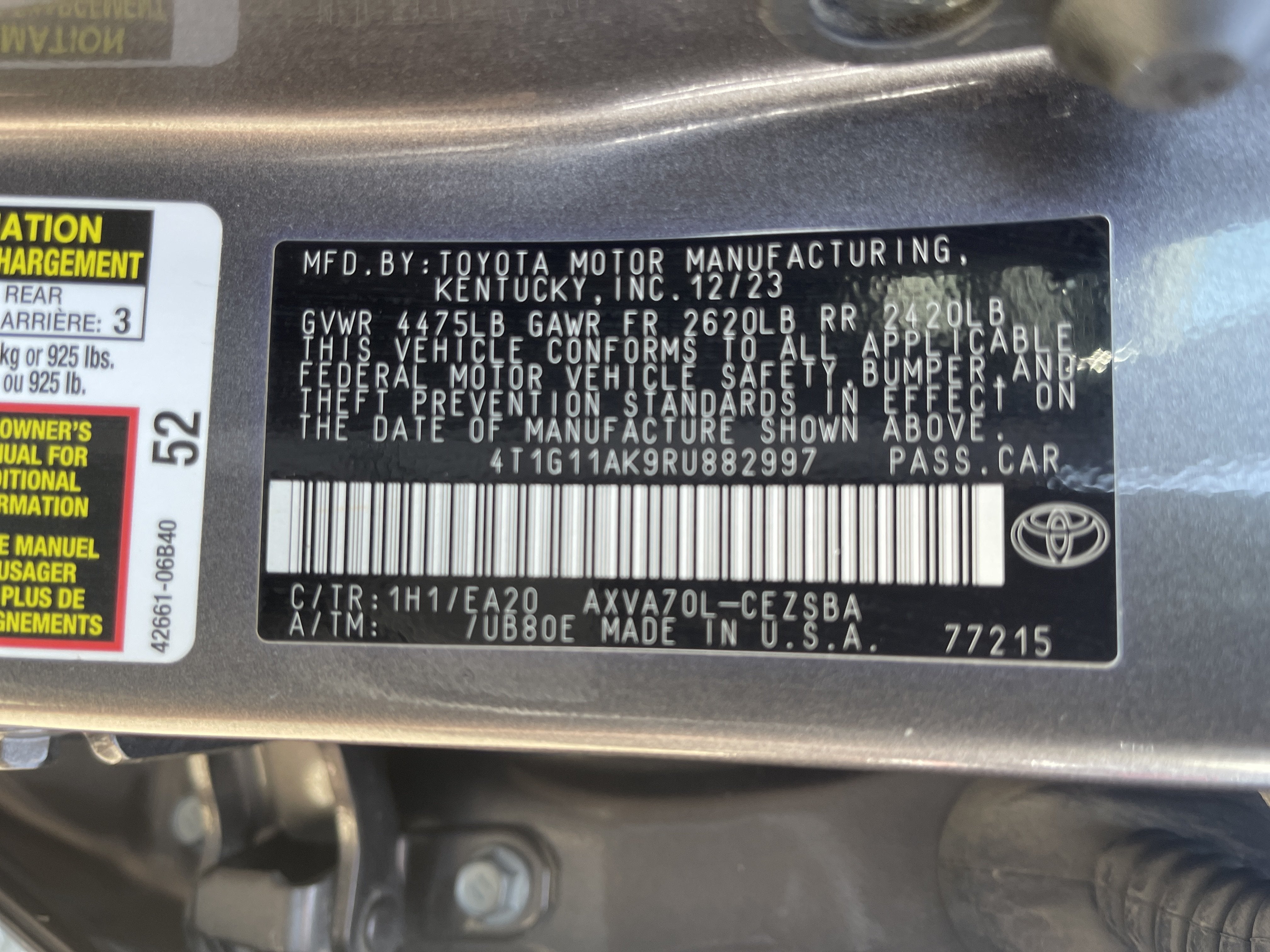2024 Toyota Camry SE