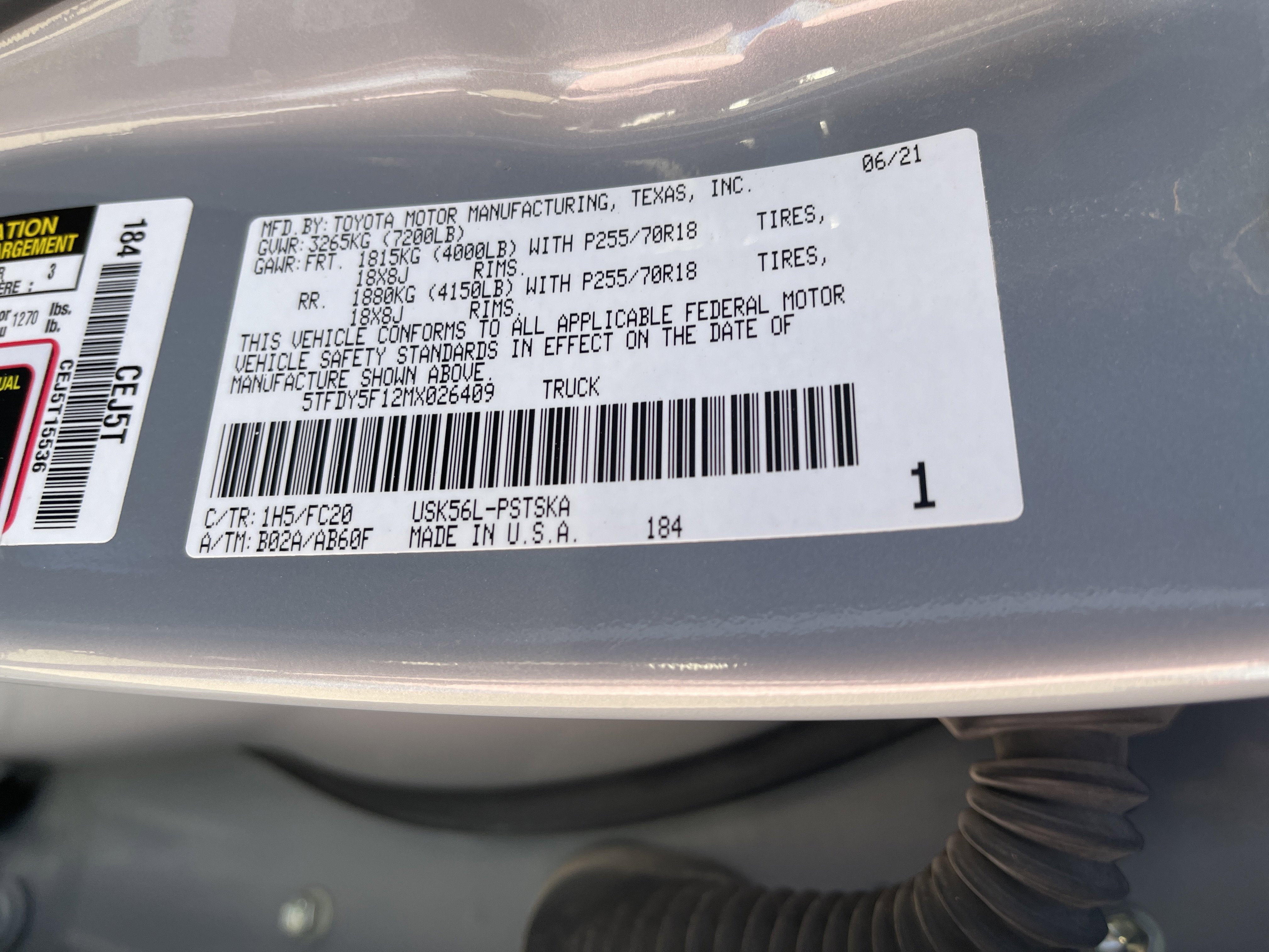 2021 Toyota Tundra 4WD SR5