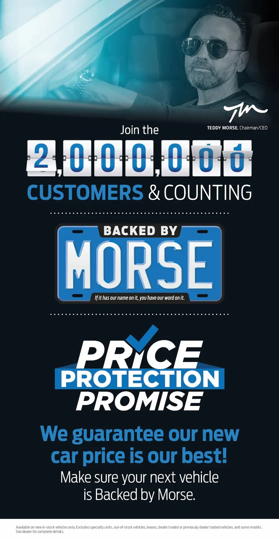 join the 2,000,000 customers and counting, price protection promise banner Freedom Chevrolet Fairfield in FAIRFIELD TX